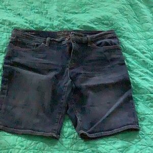 Dark denim Bermuda shorts